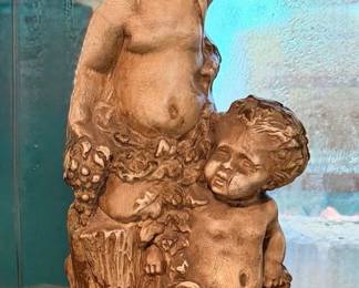 antique french cherub lamps- circa 50’s
