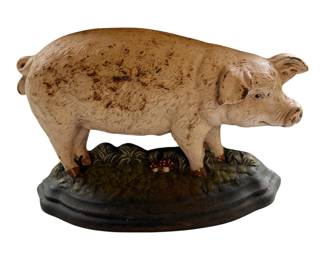 Vintage pig doorstop cast-iron