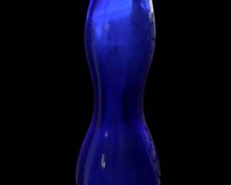 Vintage Cobalt Blue Glass multi Bulb/Bud nodular Vase genie bottle