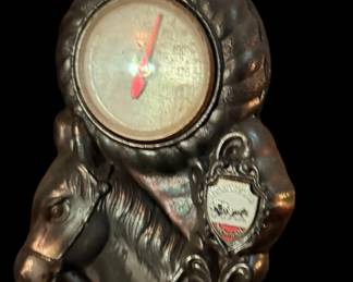 Vintage Copper Souvenir Horse Thermometer 1950's
