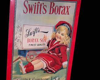 Swift & Company U.S.A Swift Borax Tin Sign Advertising