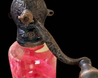 Antique wall mount coffee grinder