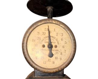 antique Columbia Family Scale made by Landers, Frary & Clark in New Britain, Connecticut, dating back to the early 1900s