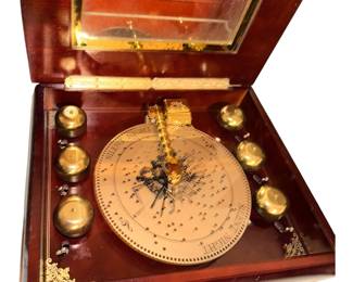 Mr Christmas Musical Bell Symphonium 12+ Discs Wooden Music Box