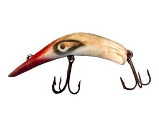 Vintage wooden Vintage 2-1/2 Inch Wood Kautzky Lazy Ike 2 Fishing Lure