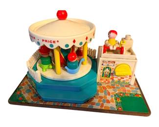 Vintage Fisher Price 1964 Little People Merry Go Round