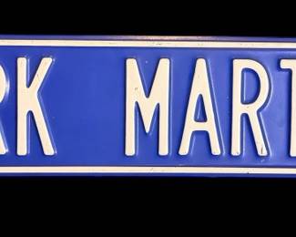 Mark Martin #6 NASCAR Authentic Metal Street Sign - Embossed Print