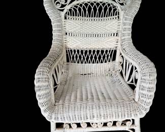 Antique wicker rocker