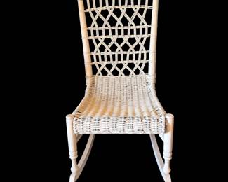 Antique wicker rocker