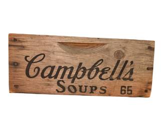 Campbell Soup Wooden Crate 1965