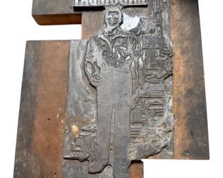 Labor Day vintage printers block