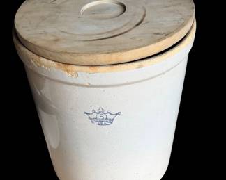 Robinson Ransbottom Crown 5 Gallon salt glazed stoneware crock