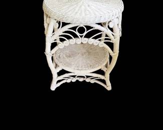 Vintage wicker side table
