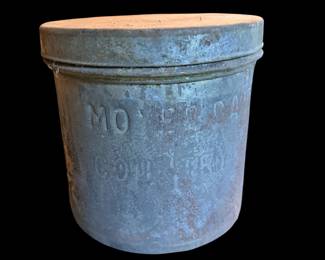 Vintage galvanized, ice cream container