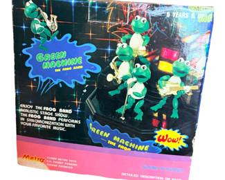 Vintage Green Machine FROG BAND Sound Activated Animated Novelty 1989