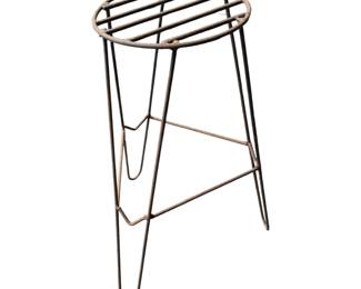 Vintage Mid-Century Modern Iron Tripod Plant Stand
