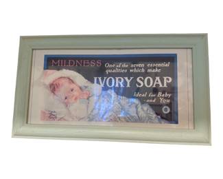 Vintage Ivory soap framed advertisement