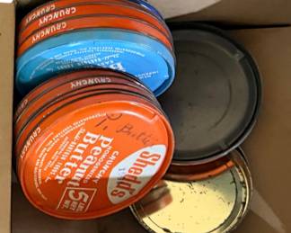 Lots of metal vintage lids