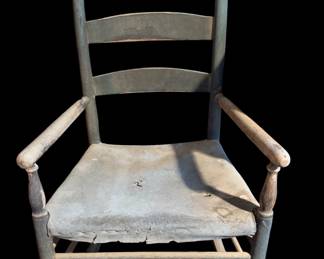 Antique hide bottom Pierce rocker.