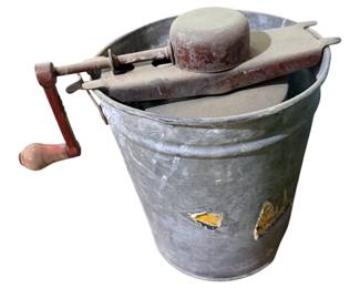 Vintage hand crank ice cream maker