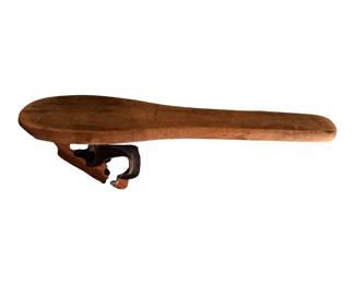 Antique Primitive Patent 1903 Flip Up Tabletop Ironing Board wt cast iron Clamp