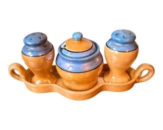 Japan Lusterware ~ Salt Pepper Condiment ~ ~ Complete Set