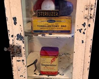 Circa 1920s vintage sterilization cabinet metal