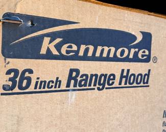 New in box kenmore 36 inch range hood