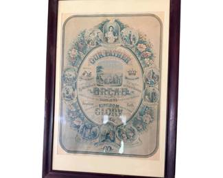 1883 TEN COMMANDMENTS-CHROMOLITHOGRAPH BY MARLIN YAUCH