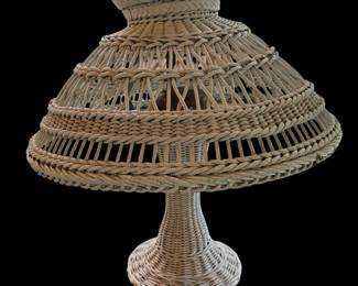 Vintage wicker lamp