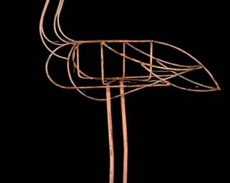Large coated wire flamingo