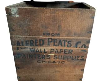 Alfred Peats Company vintage wooden crate