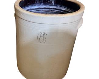 Antique 6 Gallon Stoneware Crock