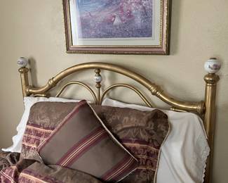 porcelain ball brass bed