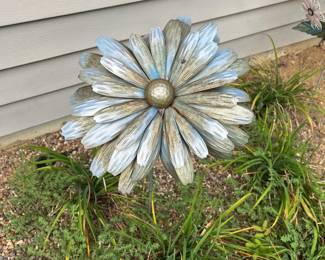 outside metal decor:  there are dozens