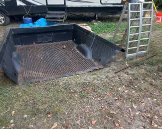 Truck bed liner and ramps