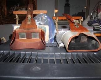 Vintage Antique Stereoscope Viewers - The Saturn Scope - James M. Davis 1898 / Antique Holmes-style stereoscope viewer
