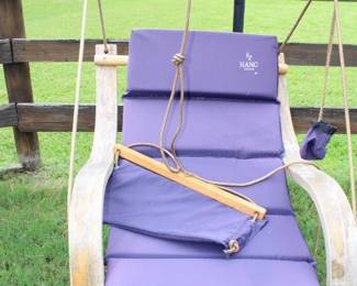 EZ Hang Deluxe Wooden Hanging Swing Chair 