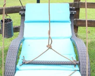 EZ Hang Deluxe Wooden Hanging Swing Chair 