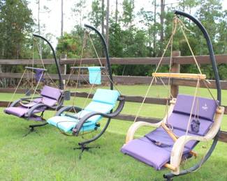 EZ Hang Deluxe Wooden Hanging Swing Chairs