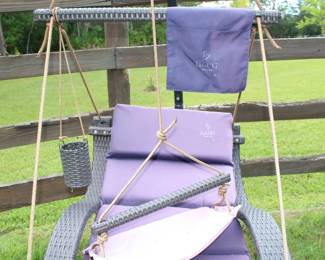EZ Hang Deluxe Wooden Hanging Swing Chair 