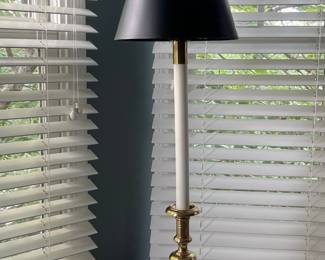 Vintage Frederick Cooper Brass Candlestick Table Lamp