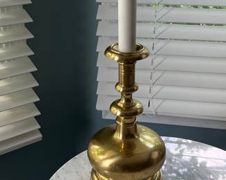 Vintage Frederick Cooper Brass Candlestick Table Lamp
