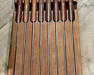 Vintage Imperial Veri-Sharp Steak Knife Set with Pika Wood