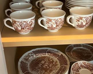 Alfred Meakin 'Fair Winds' Brown Transferware Dinnerware