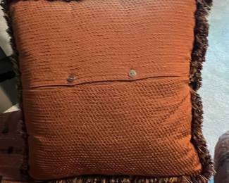 Vintage Turkish Rug Pillow Cover with Fringe