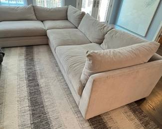 Arhaus Bench Crafted Upholstery Sectional Sofa (28"H x 45"W x 86"L / 28"H x 45"W x 131"L)