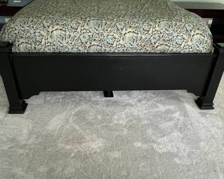 Black Wood Platform Bed Frame with Arched Headboard (The Dump)