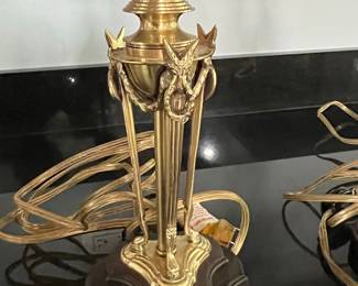 Frederick Cooper Neoclassical Brass Table Lamps