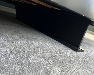 Black Wood Platform Bed Frame with Arched Headboard (The Dump)